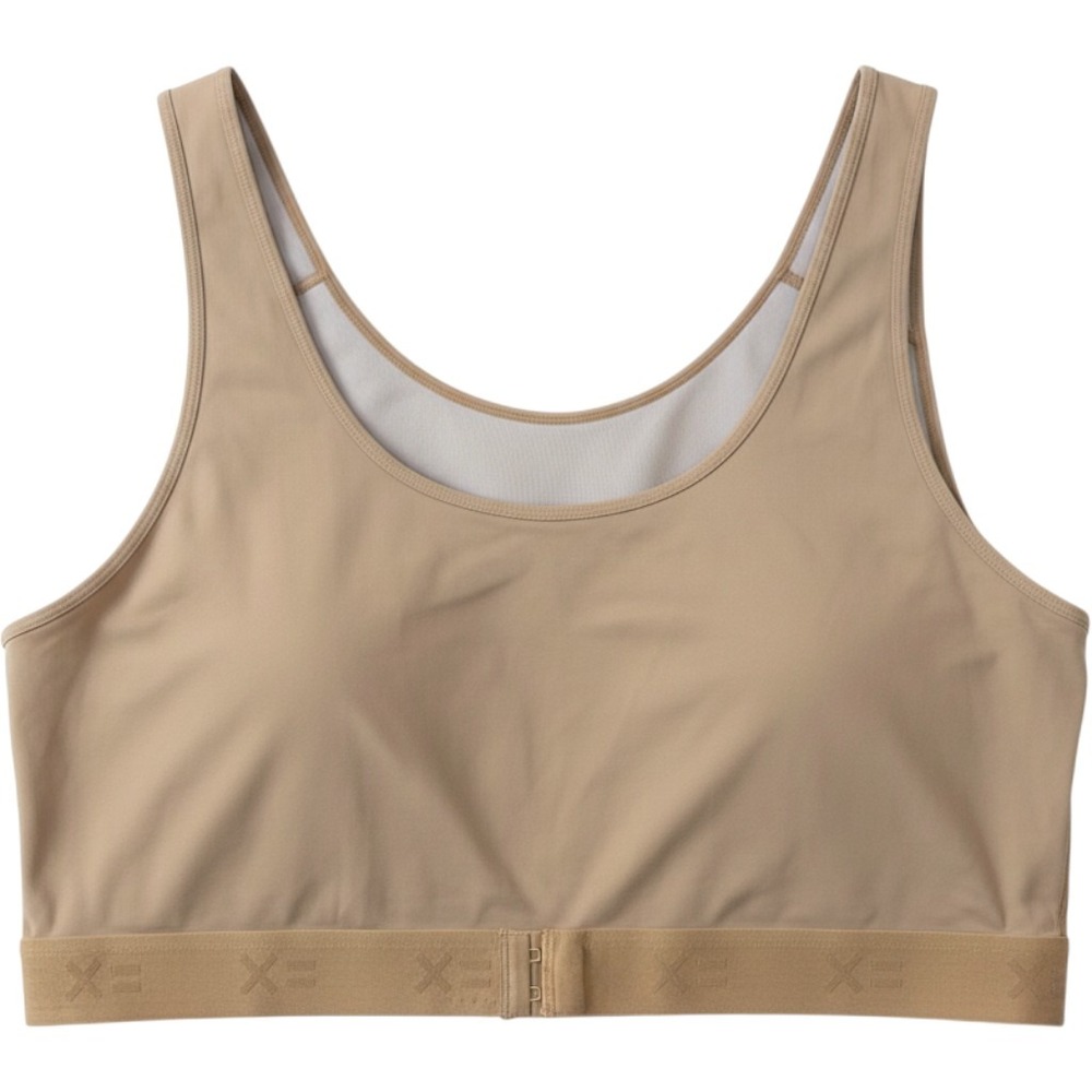 TomboyX Tan Compression Top Pullover Bra Size 5XL Wire Free Comfort